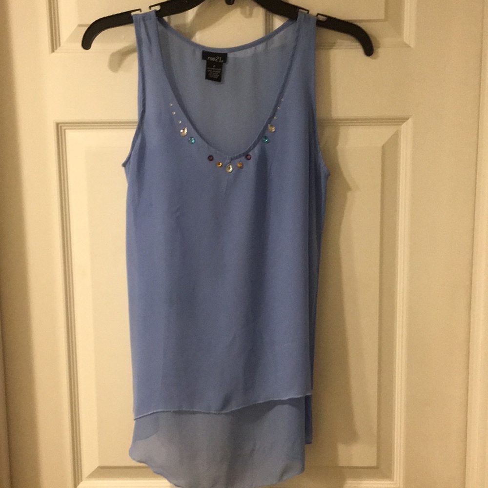 Blue tank blouse